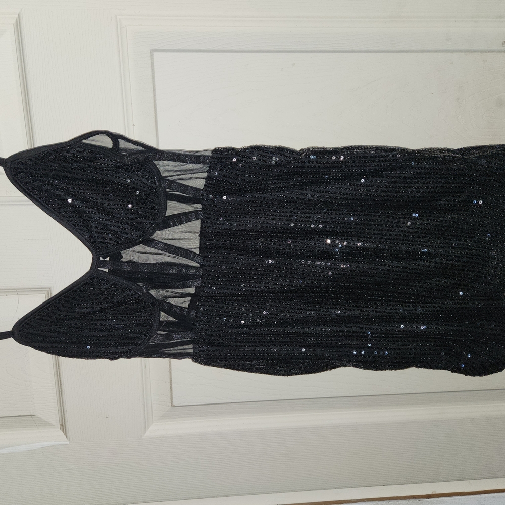 Black Sequin Dress